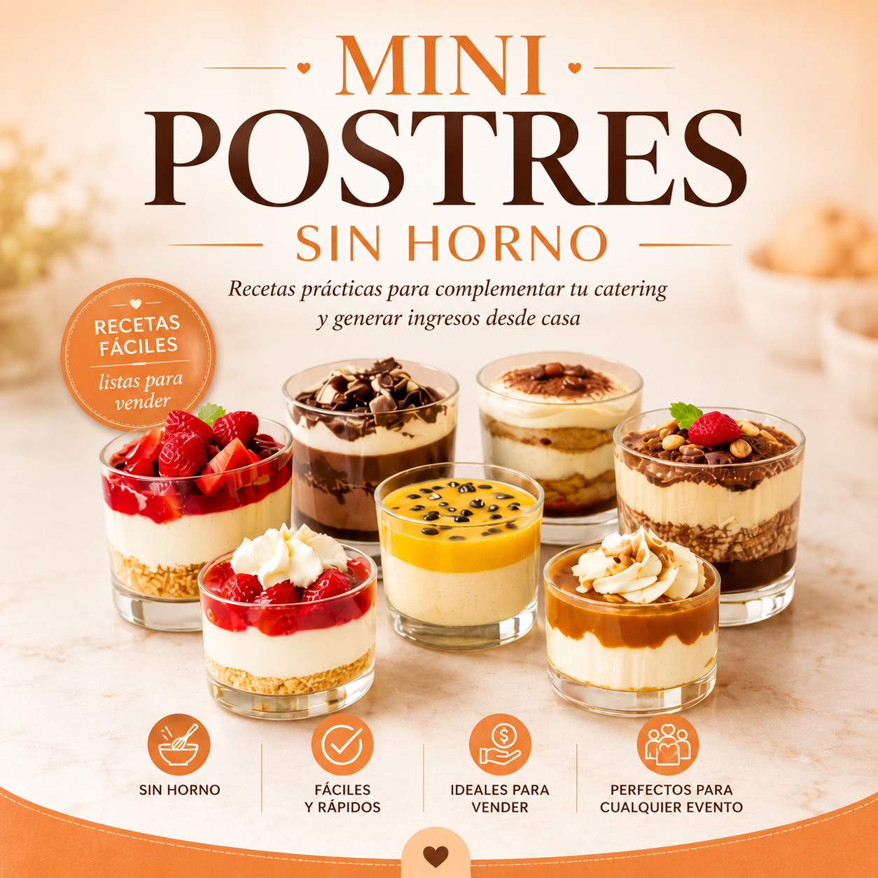 MINI POSTRES SIN HORNO
